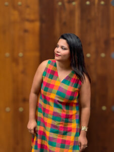 Rangini Madras Check Maxi Dress